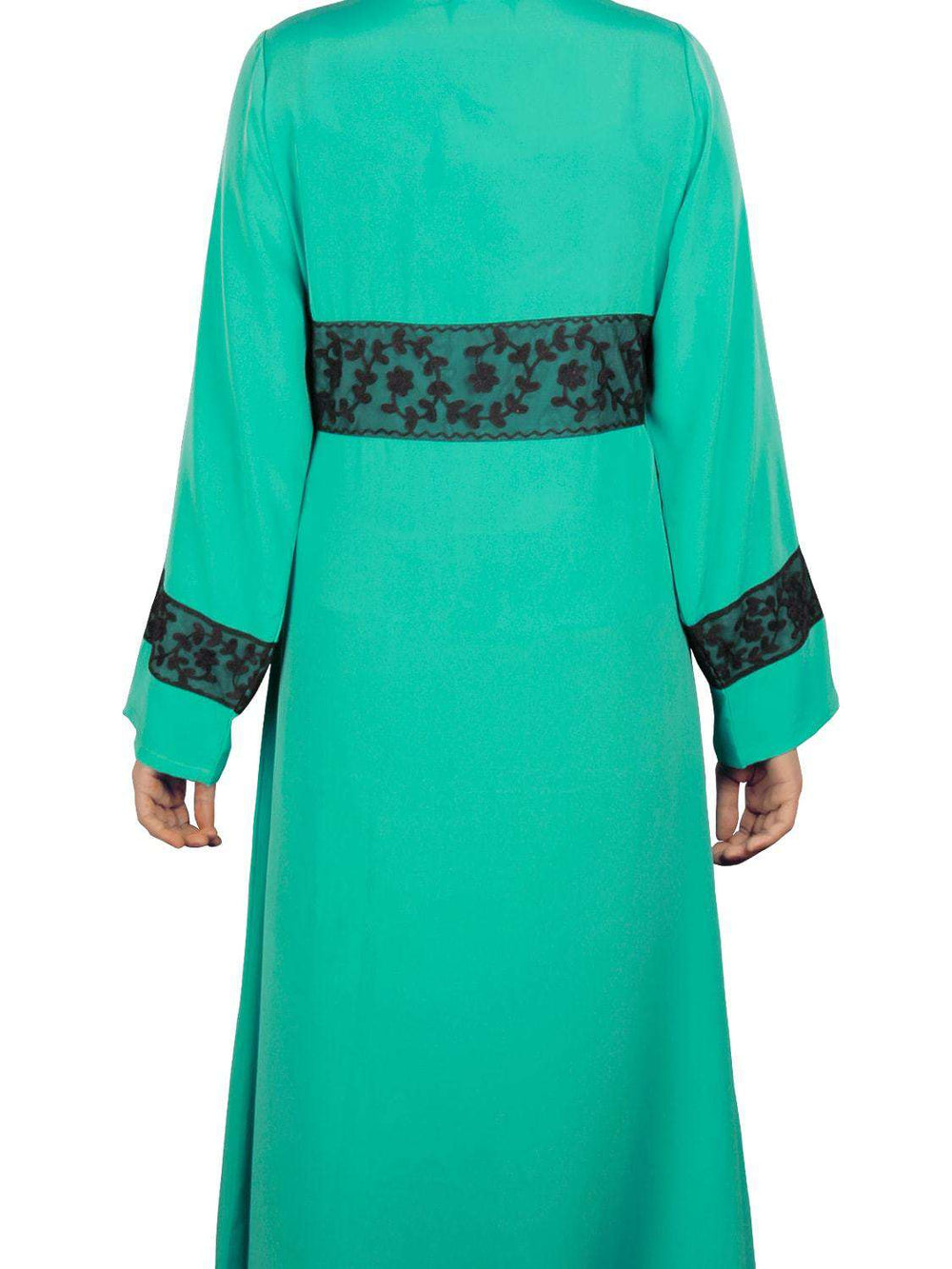 Najya Turquoise Abaya Back