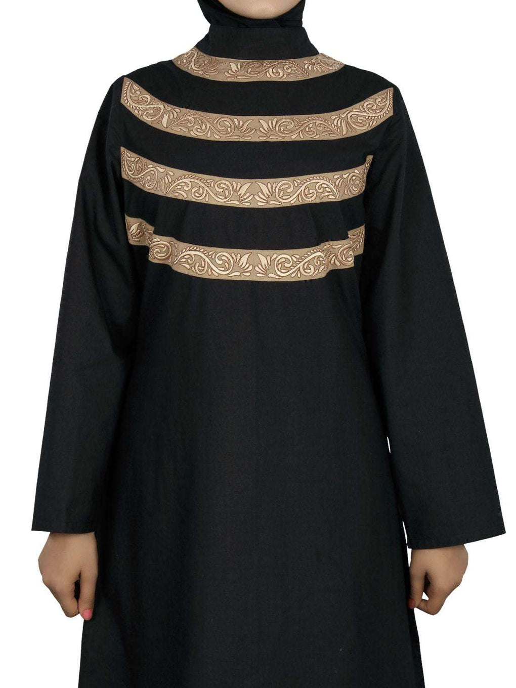 Seemeen Black Cotton Abaya