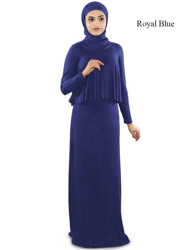 Daniya Jersey Abaya Royal Blue