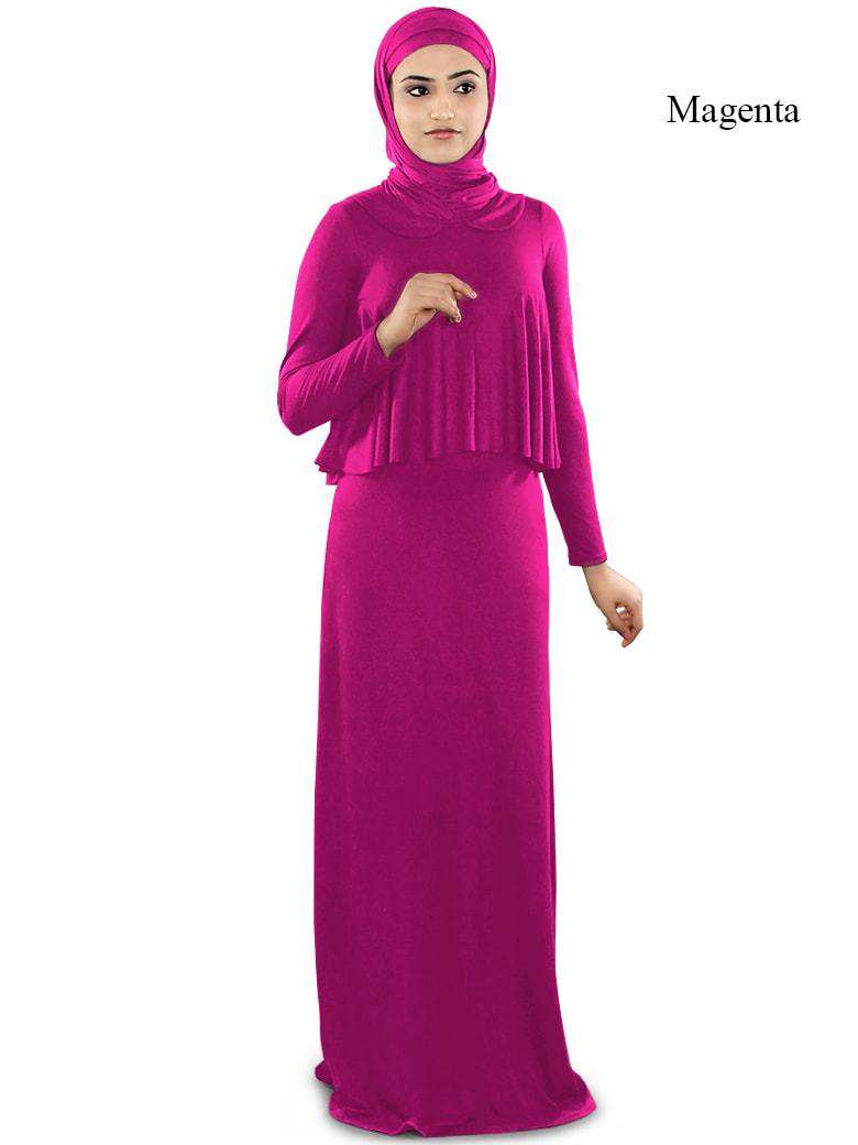 Daniya Jersey Abaya Magenta