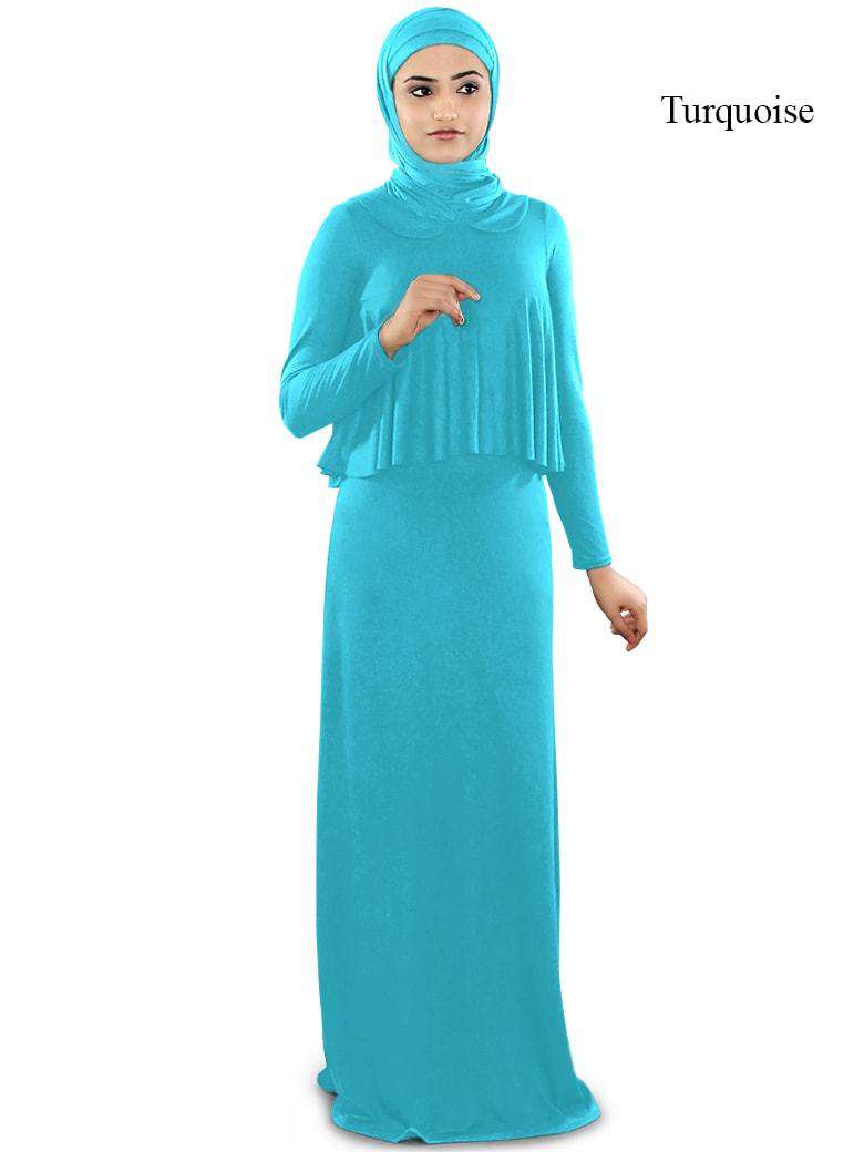 Daniya Jersey Abaya Turquoise