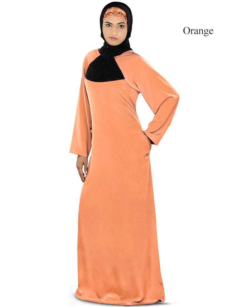 Tanzeela Magenta Abaya