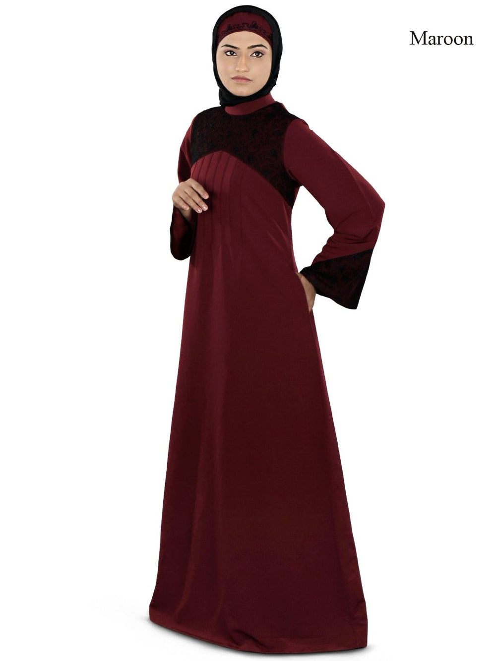 Ayesha Casual Abaya Maroon