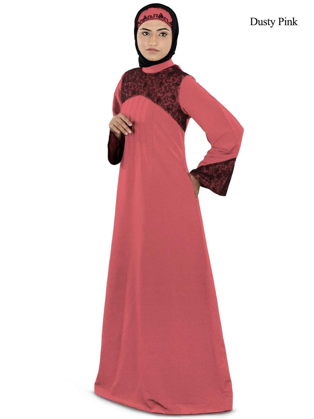 Ayesha Casual Abaya Dusty Pink