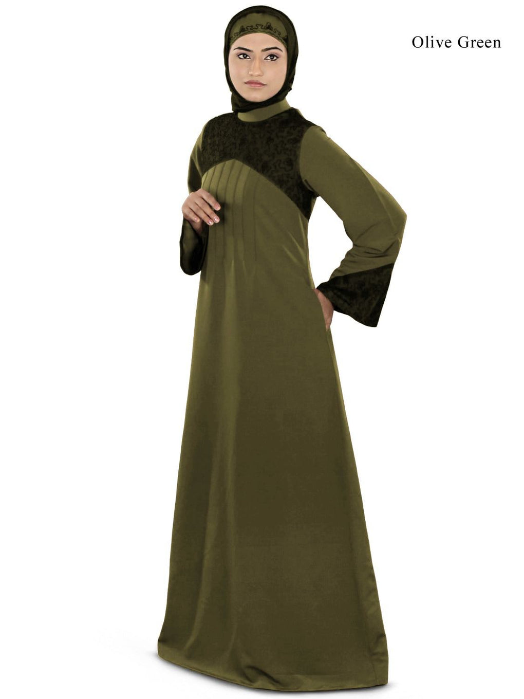 Ayesha Casual Abaya Olive Green