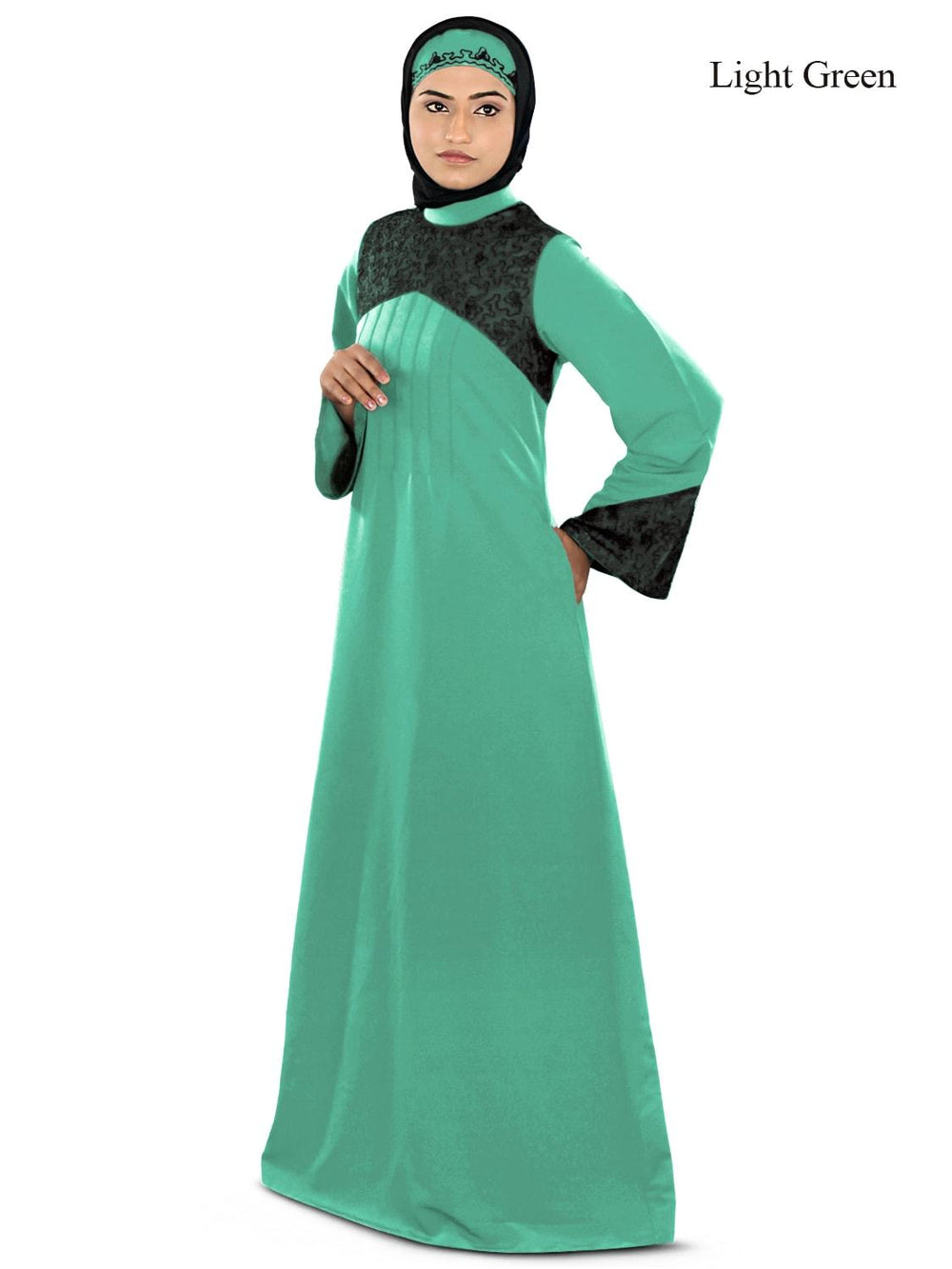 Ayesha Casual Abaya Light Green