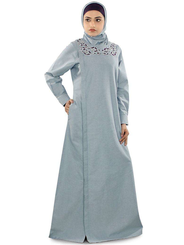 Tasheen Ice Blue Abaya