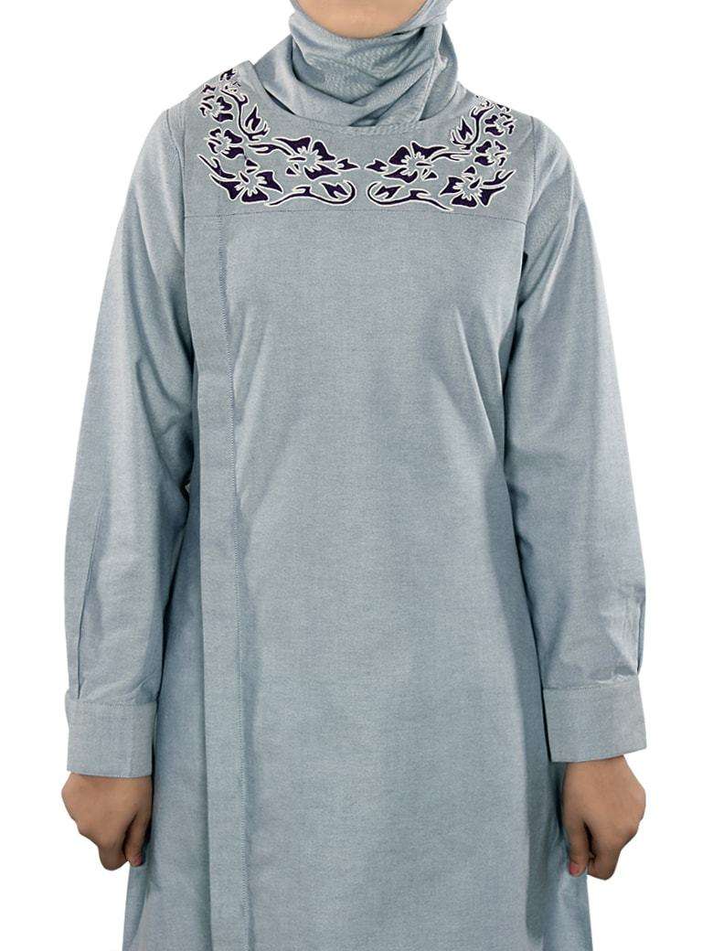 Tasheen Ice Blue Abaya