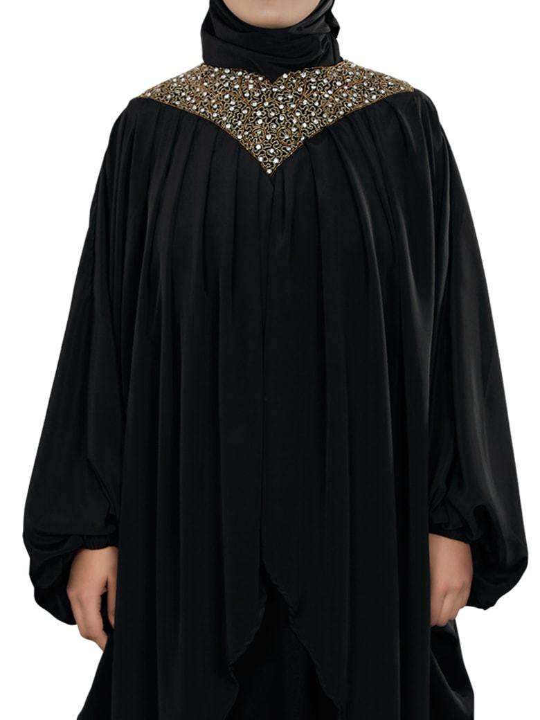 Sehr Hand Embroidered Black Kaftan Abaya