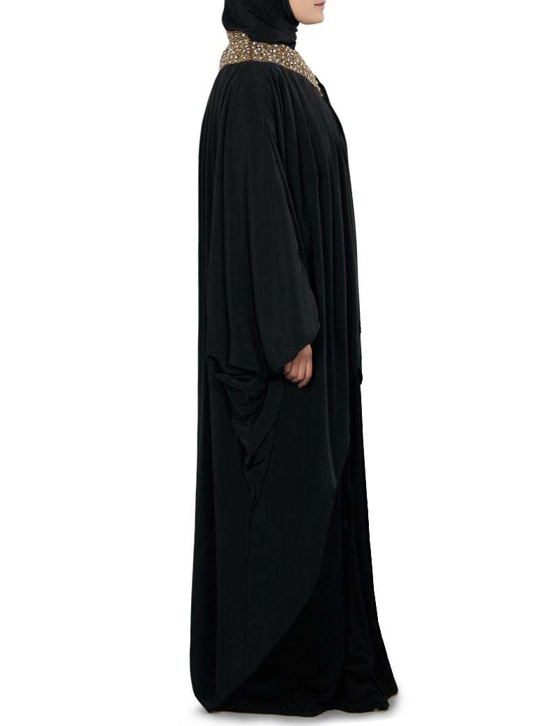 Sehr Hand Embroidered Black Kaftan Abaya