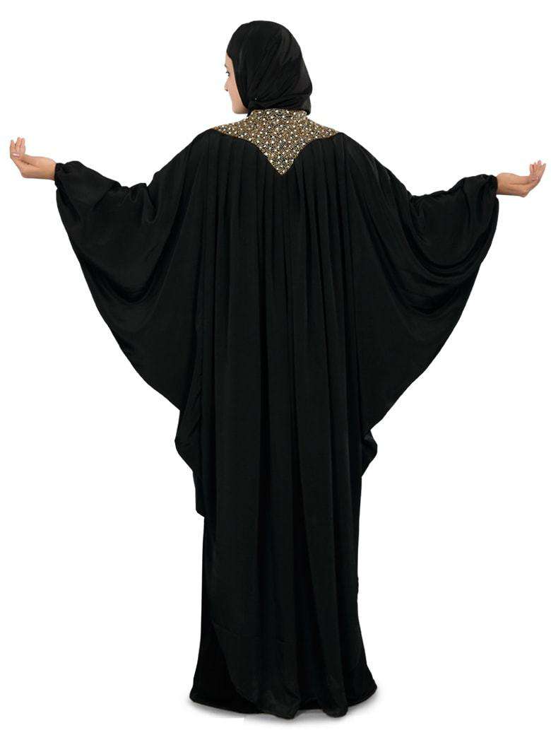 Sehr Hand Embroidered Black Kaftan Abaya