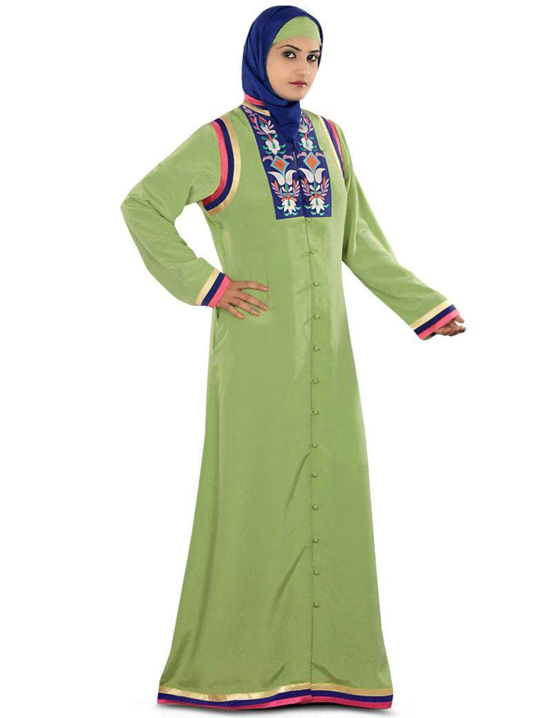 Alya Parrot Green Abaya