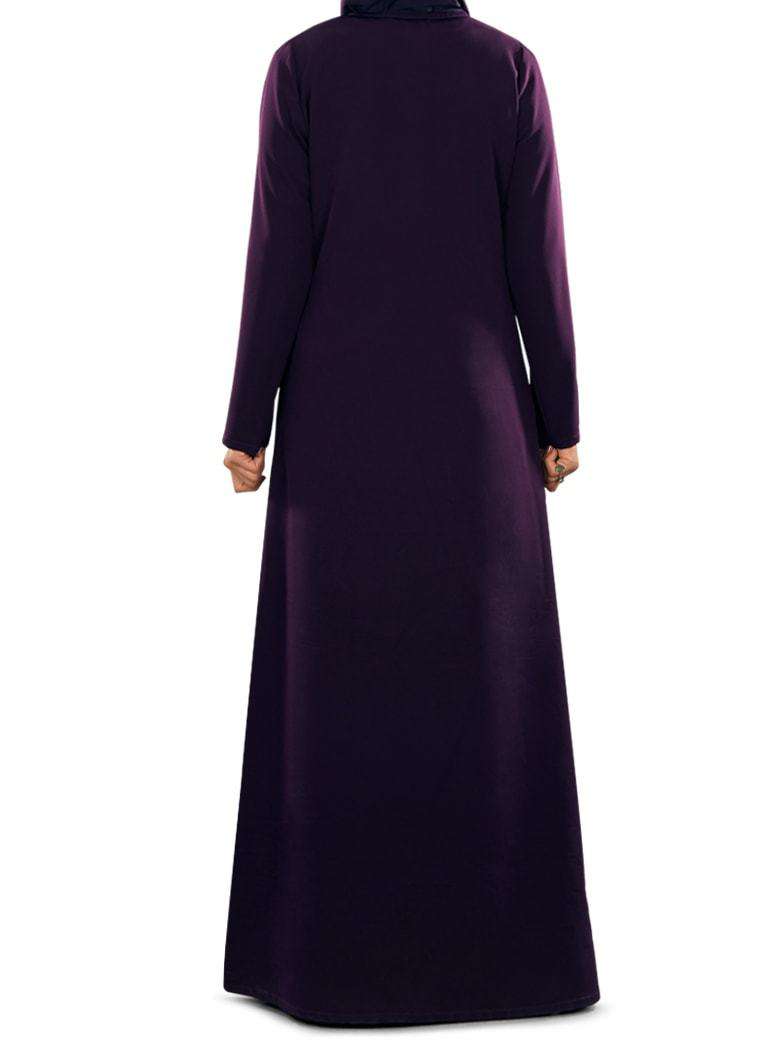 Navil Purple Abaya Back