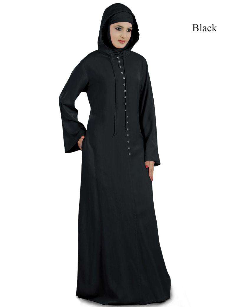 Lana Pink Moroccan Abaya Black