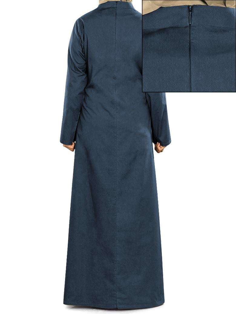 Tasmiyah Navy Blue Cotton Abaya