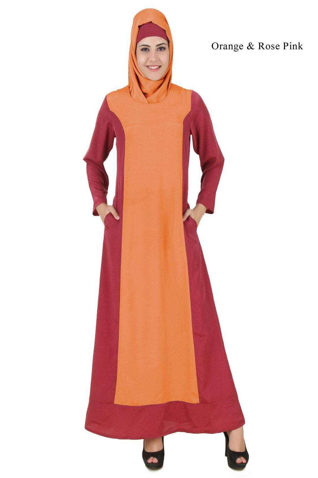 Arshi Slim Look Orange & Rose Pink