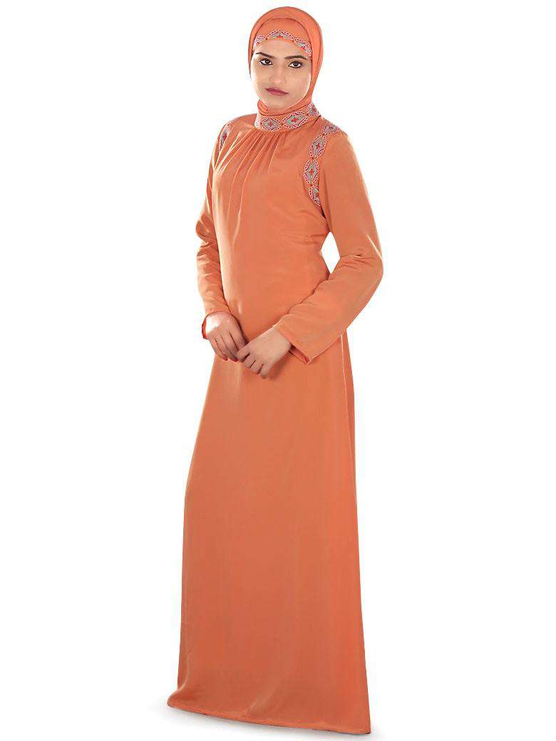 Zunubiya Orange Abaya