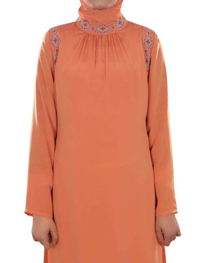 Zunubiya Orange Abaya