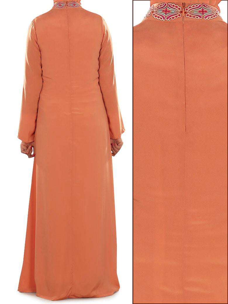 Zunubiya Orange Abaya