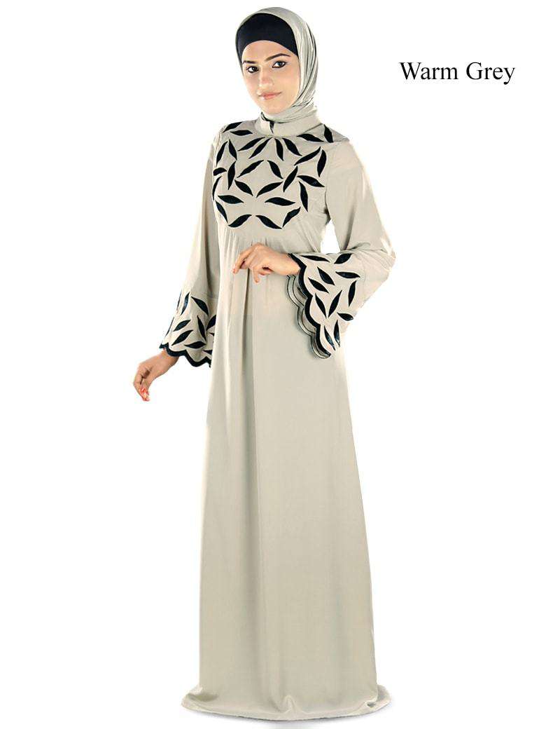 Mahreen Abaya Warm Grey