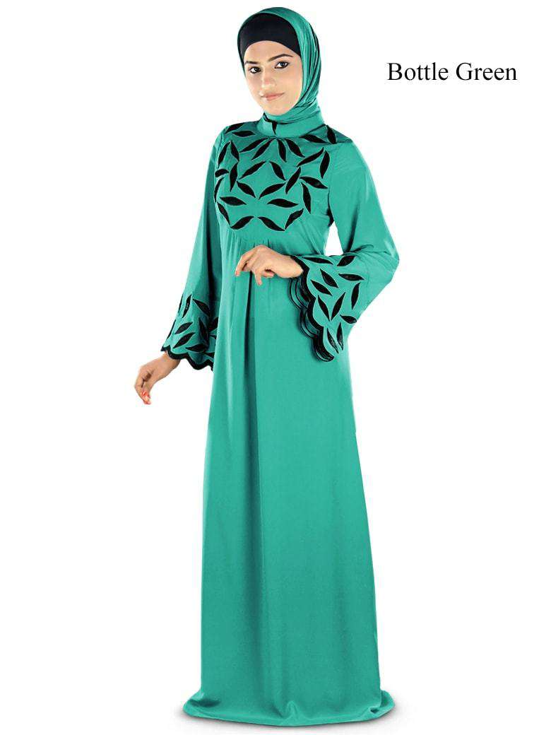 Mahreen Abaya Bottle Green