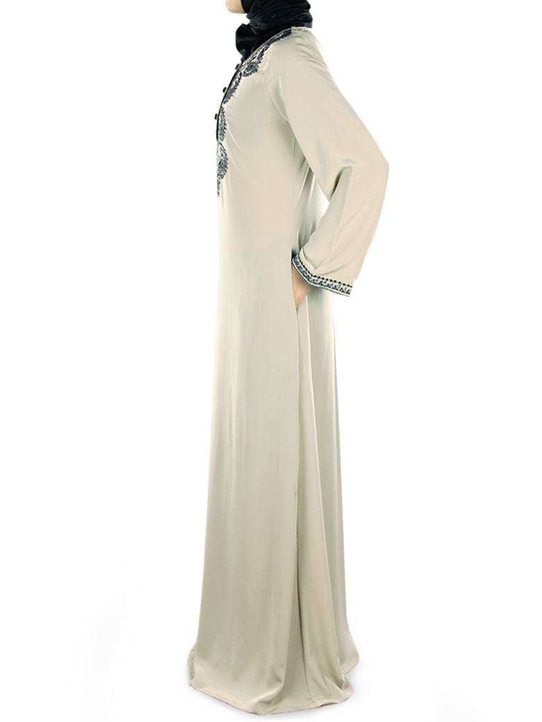 Nuha Elegant Embroidered Abaya Side