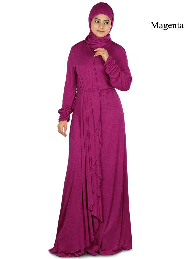 Iba Jersey Abaya Magenta