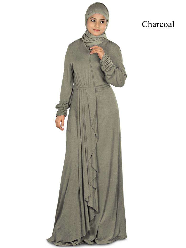 Iba Jersey Abaya Charcoal