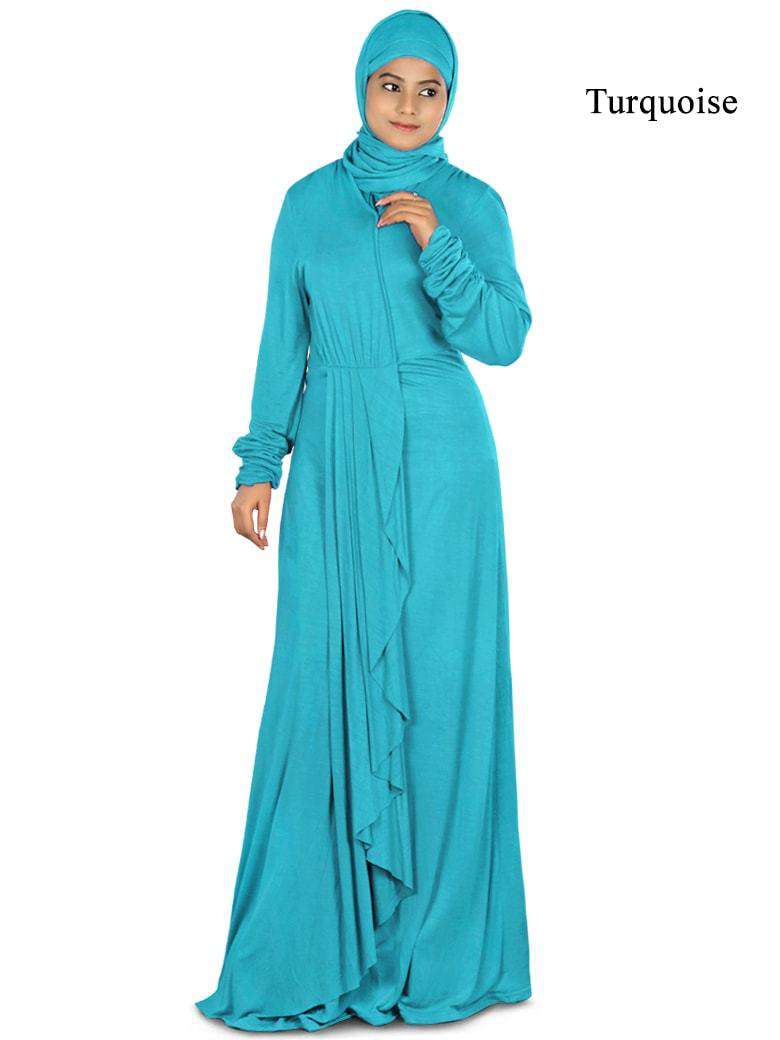 Iba Jersey Abaya Turquoise