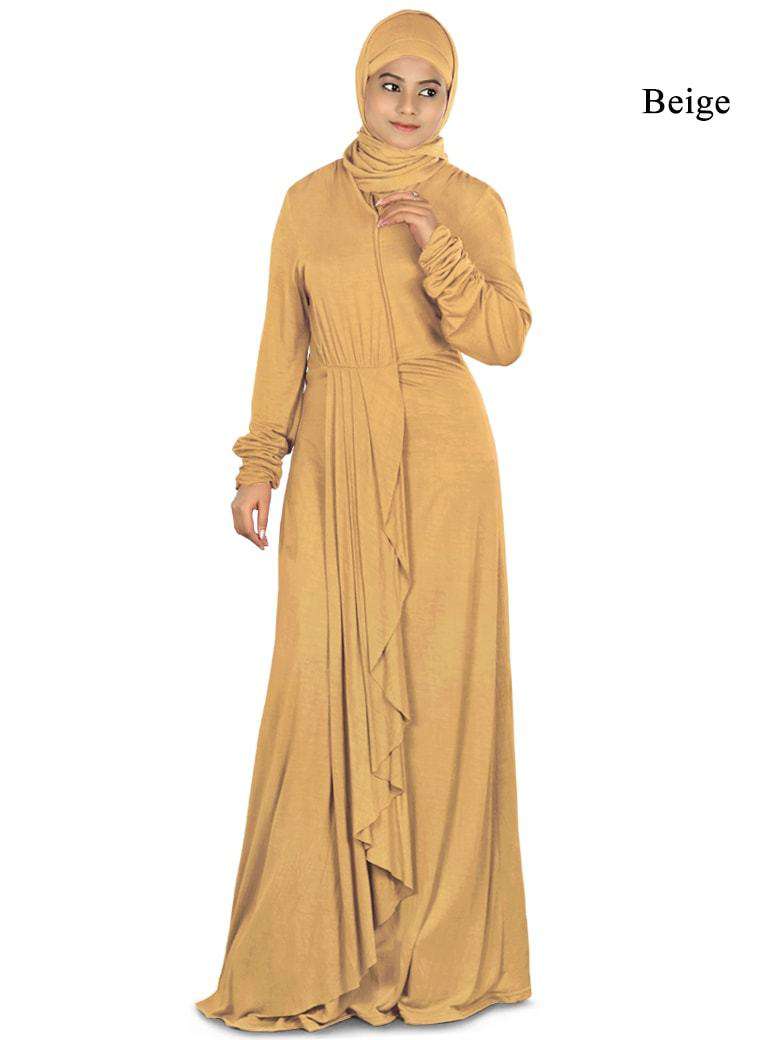 Iba Jersey Abaya Beige