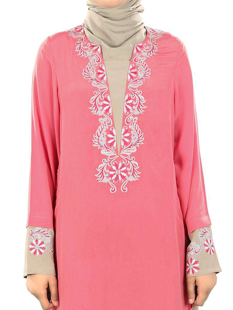 Bariah Abaya Front Embroidery