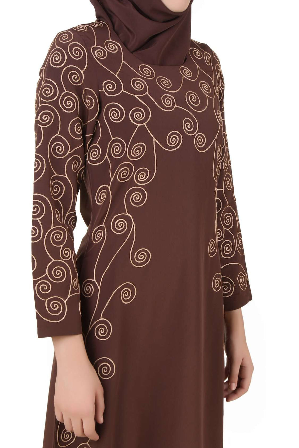 Farasha Brown Kashibo Abaya Design