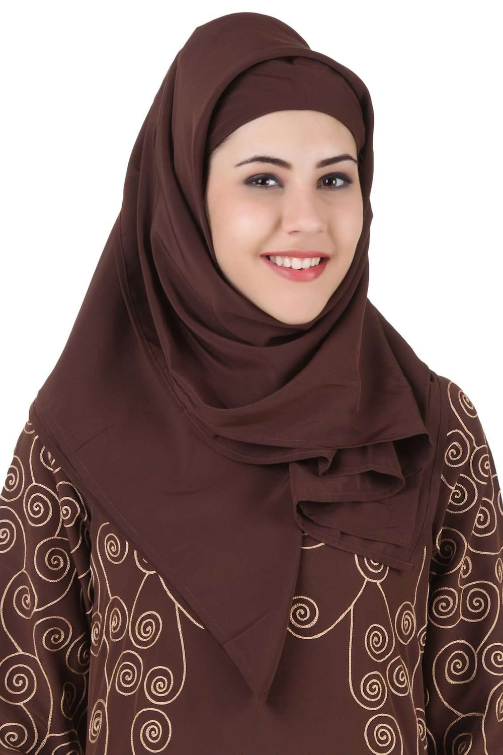 Farasha Brown Kashibo Abaya Hijab