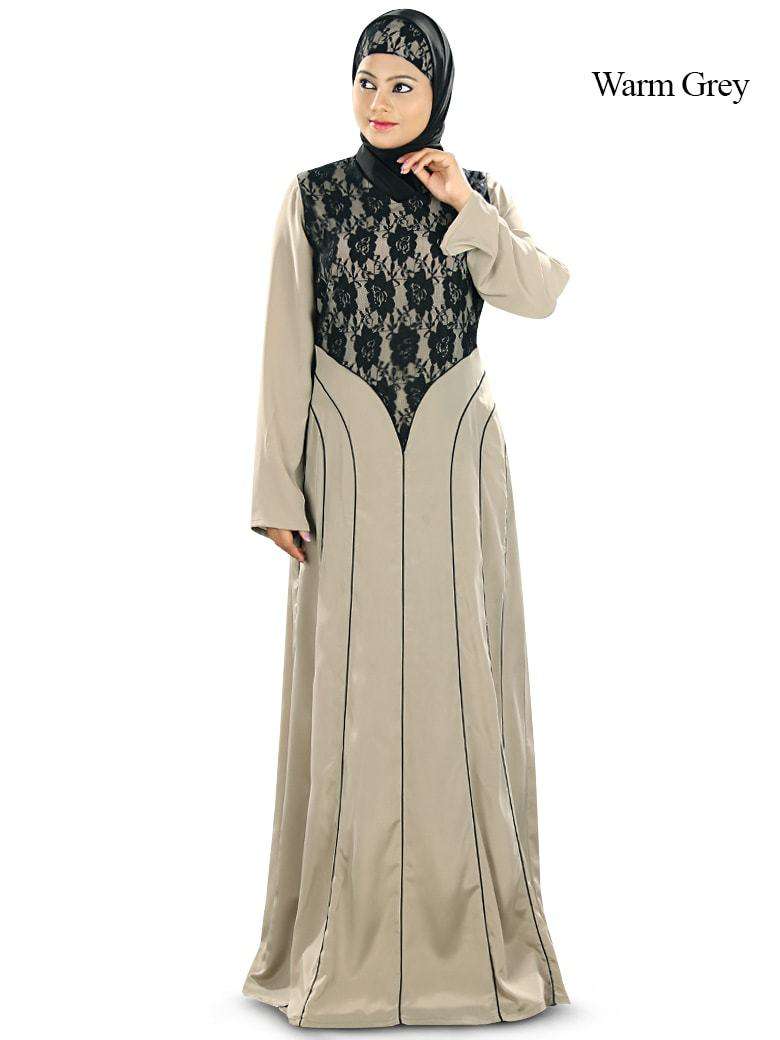 Najibah Abaya Warm Grey