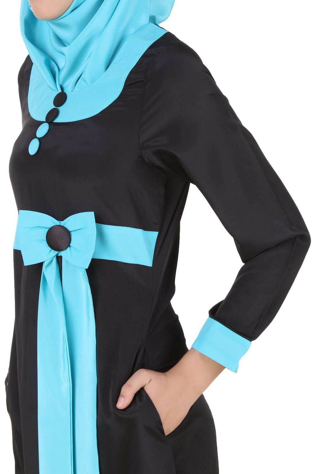 Asifa Black Crepe Abaya Design