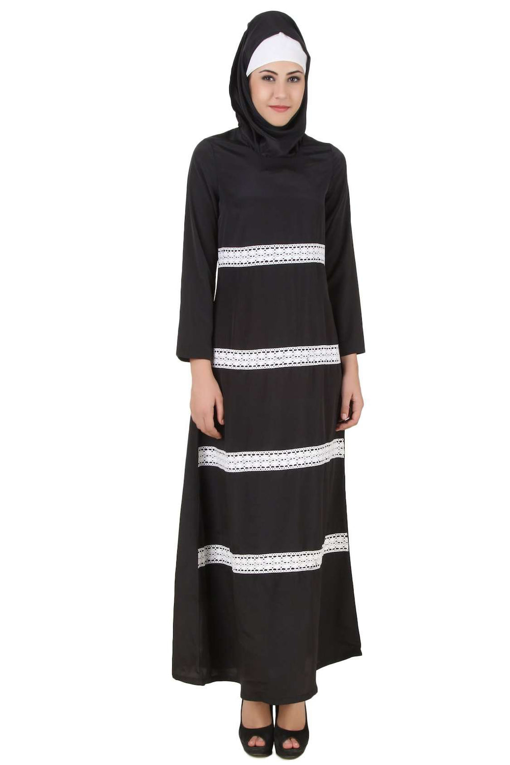 Fara Black Nida Abaya Front