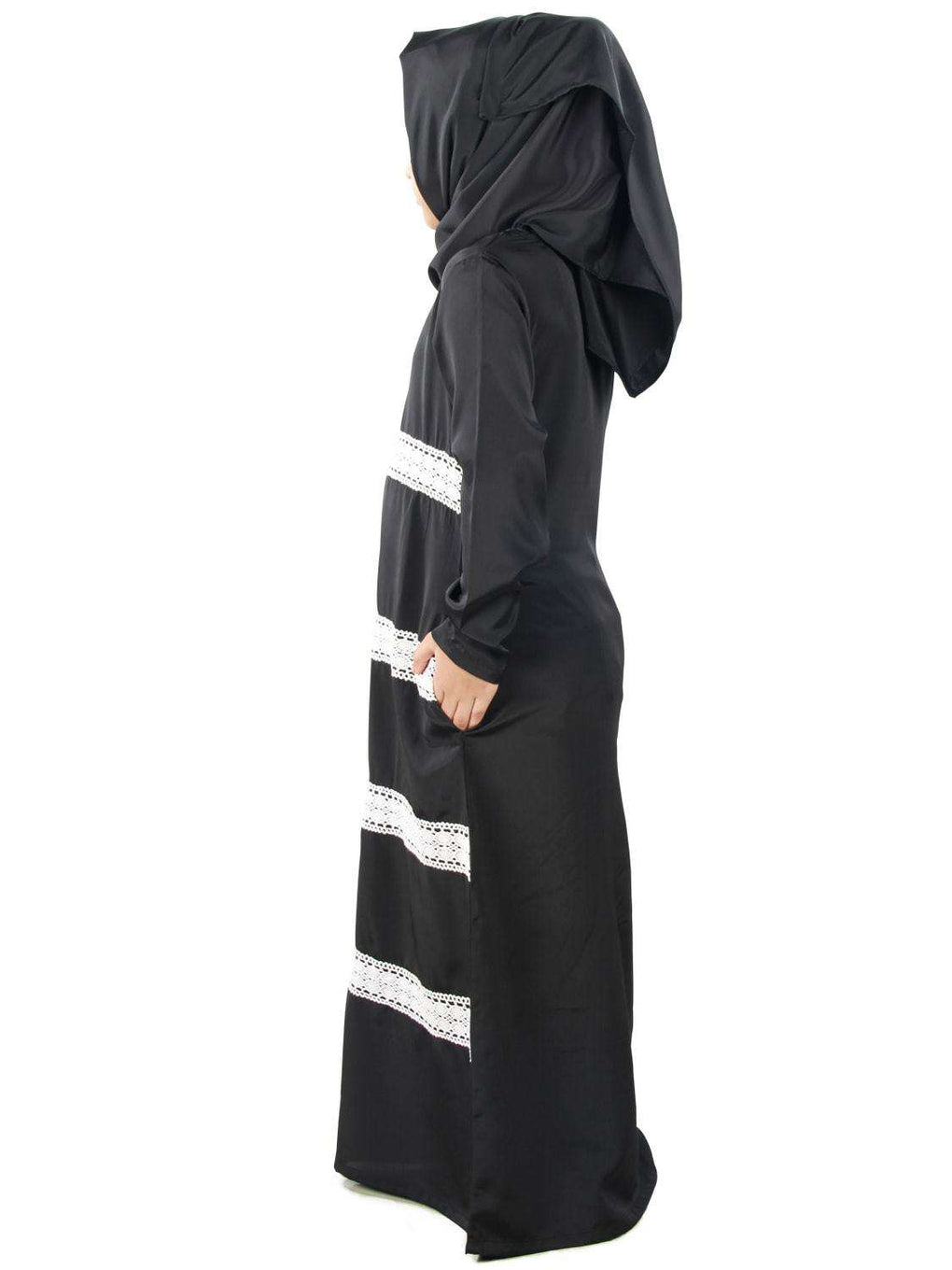 Fara Black Nida Kid's Abaya Side