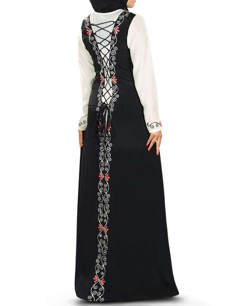 Mehreen Fancy Abaya Dress Back