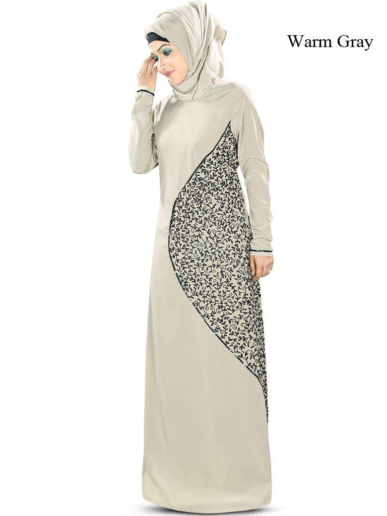 Hena Abaya Warm Gray