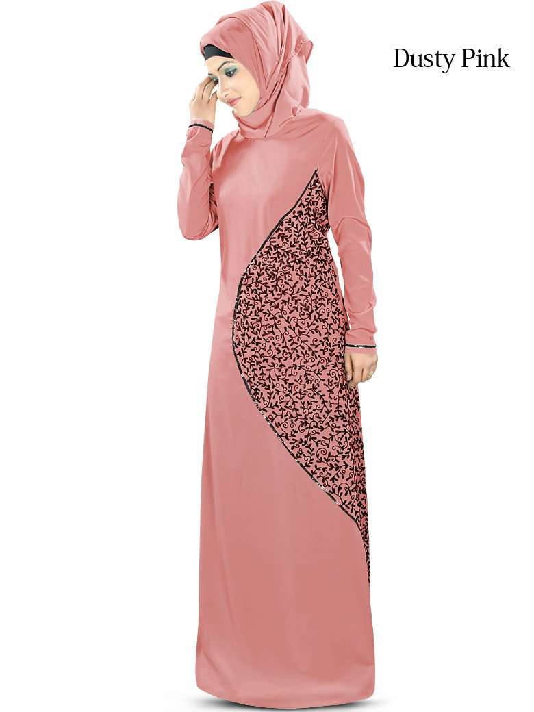 Hena Abaya Dusty Pink