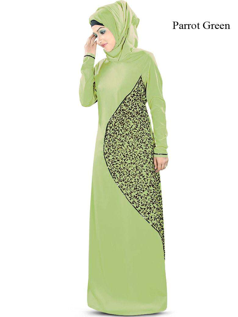Hena Abaya Parrot Green