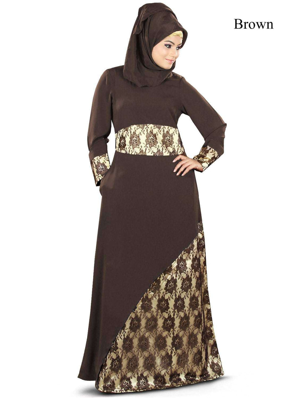 Khalidah Abaya Brown