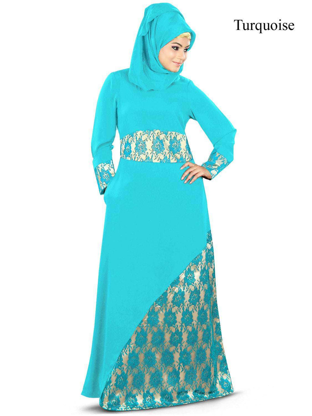 Khalidah Abaya Turquoise