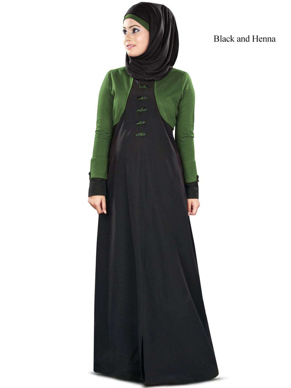 Nasifah Abaya Black & Henna