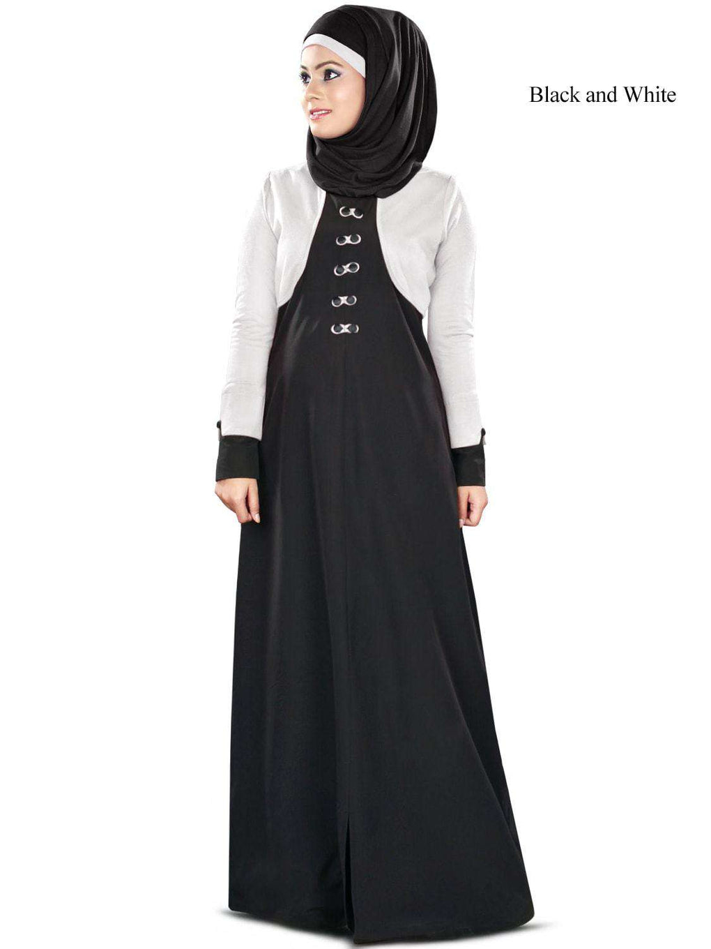 Nasifah Abaya Black & White