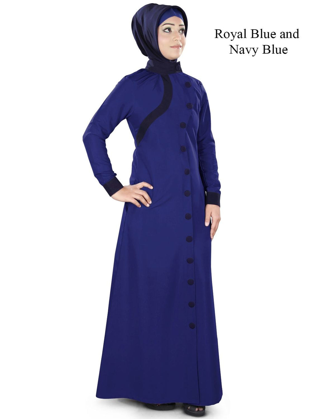 Aafiya Abaya Royal Blue & Navy Blue