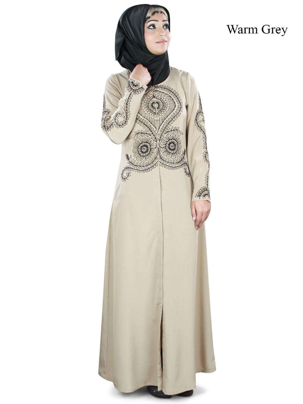 Mahnoor Abaya Warm Grey