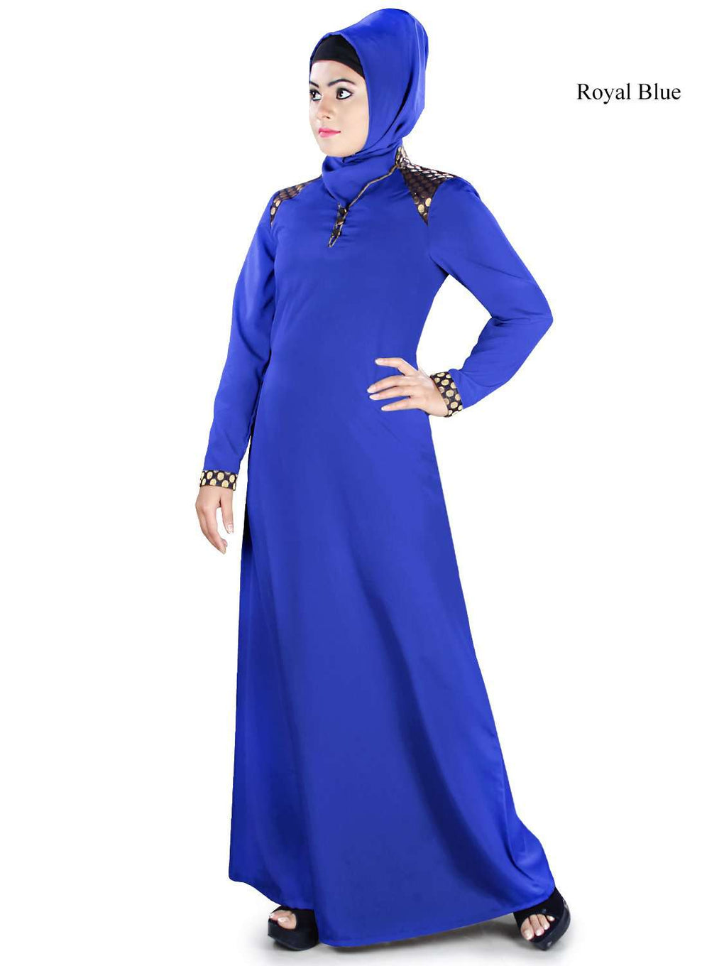 Kehkashan Abaya Royal Blue