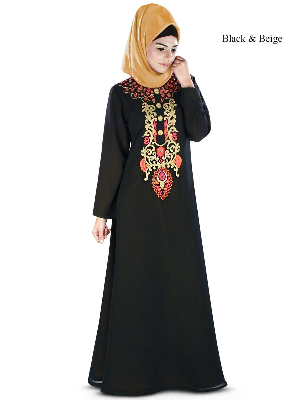 Aaleyah Abaya Balck & Beige