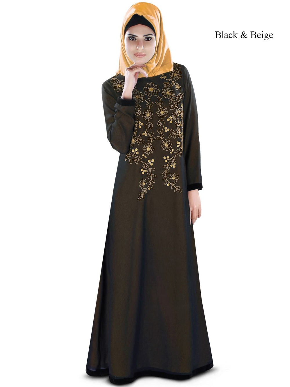 Aafreeda Abaya Balck & Beige